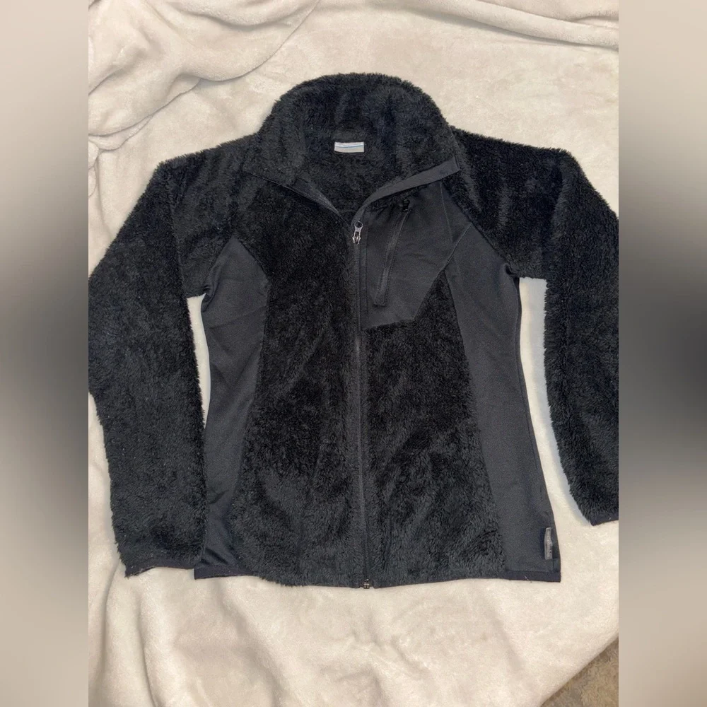 Columbia Black Faux Sherpa Jacket with Branded Label - Picture 3 of 4